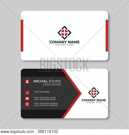 Detail Template Business Card Vector Nomer 16