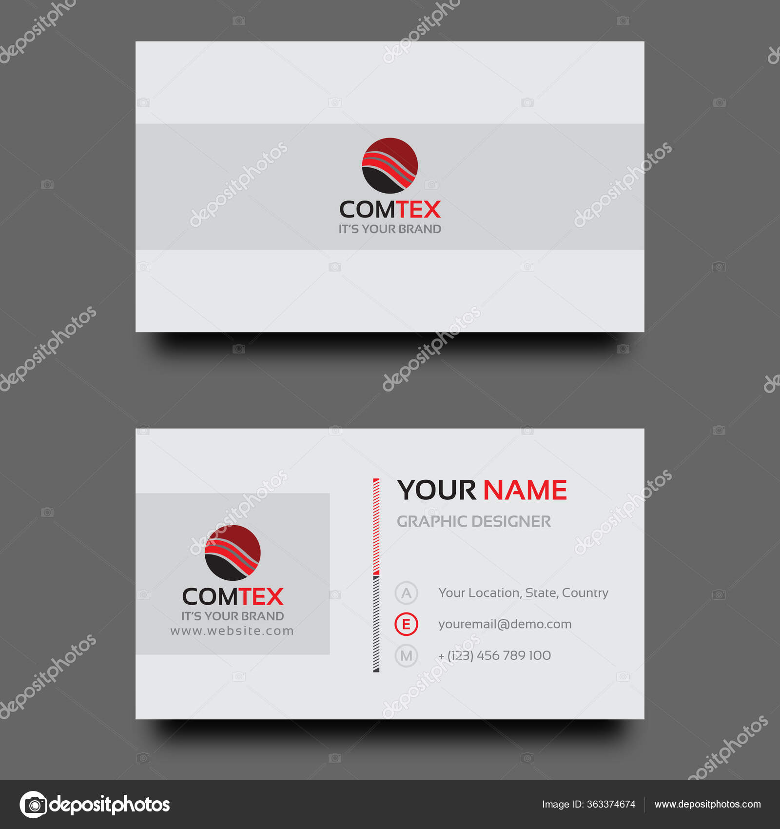 Detail Template Business Card Vector Nomer 19