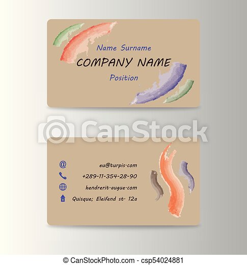 Detail Template Business Card Vector Nomer 50