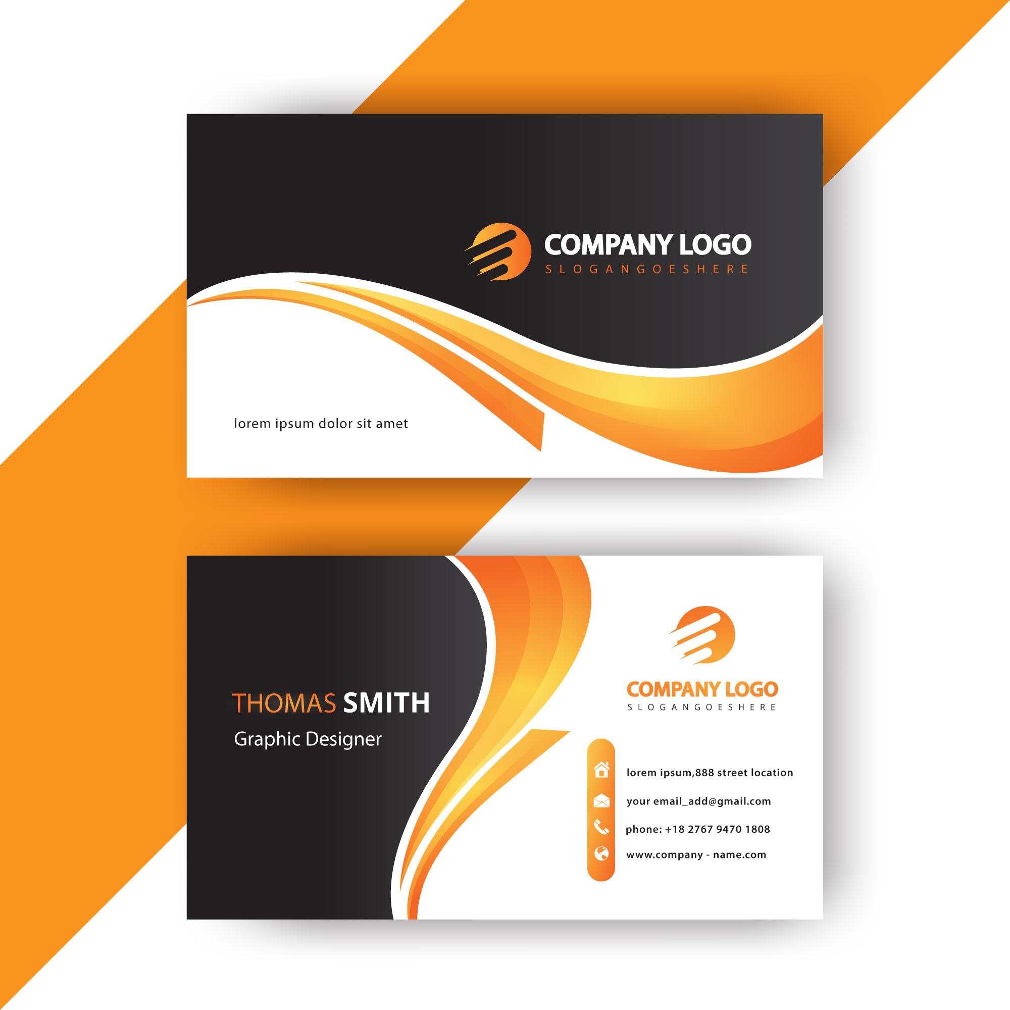 Detail Template Business Card Vector Nomer 7