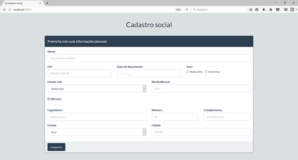 Detail Template Cadastro Bootstrap Nomer 6