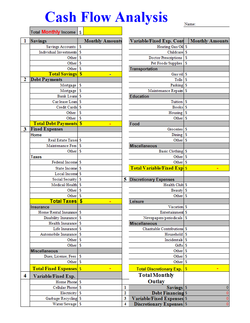 Detail Template Cash Flow Excel Nomer 40