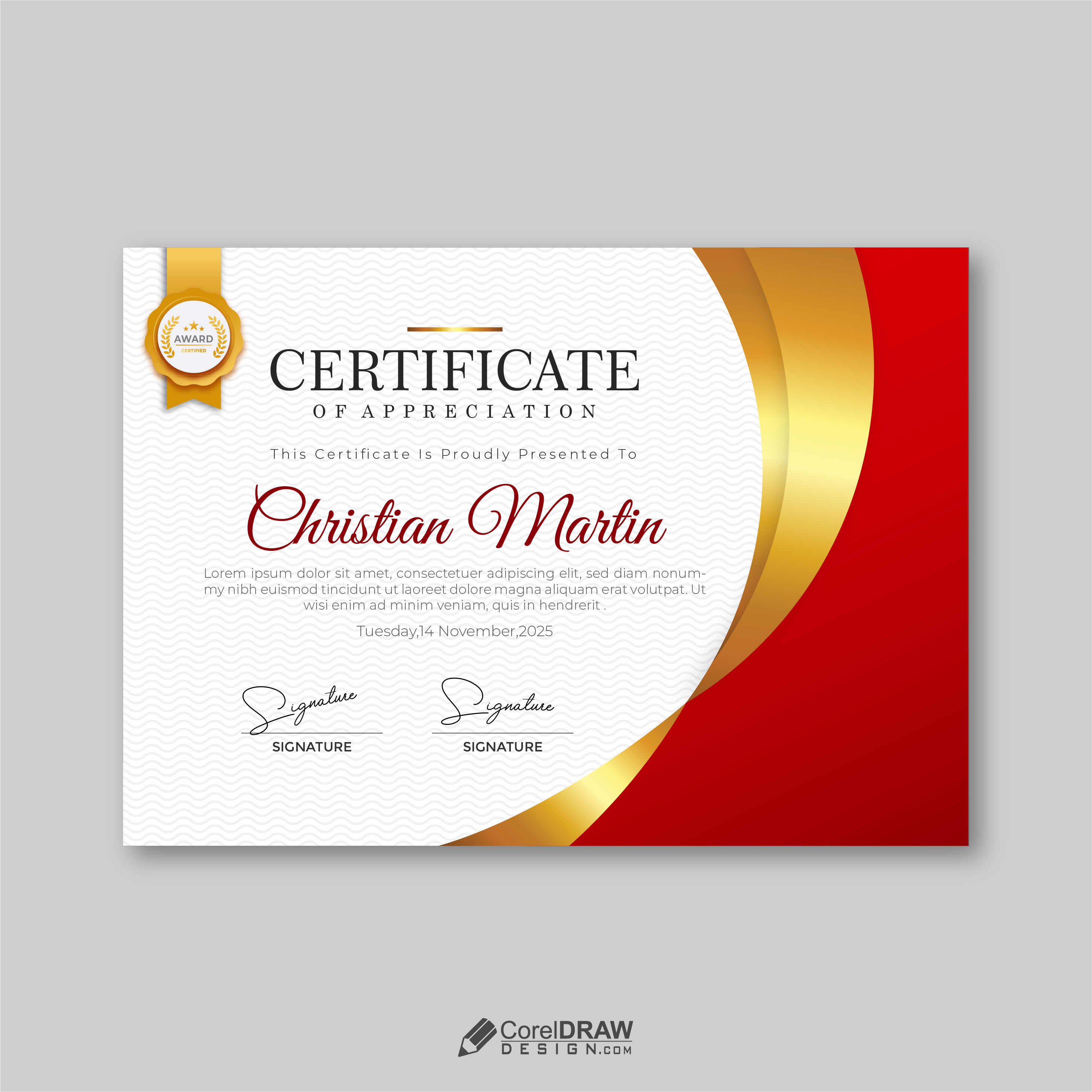 Detail Template Certificate Cdr Nomer 3