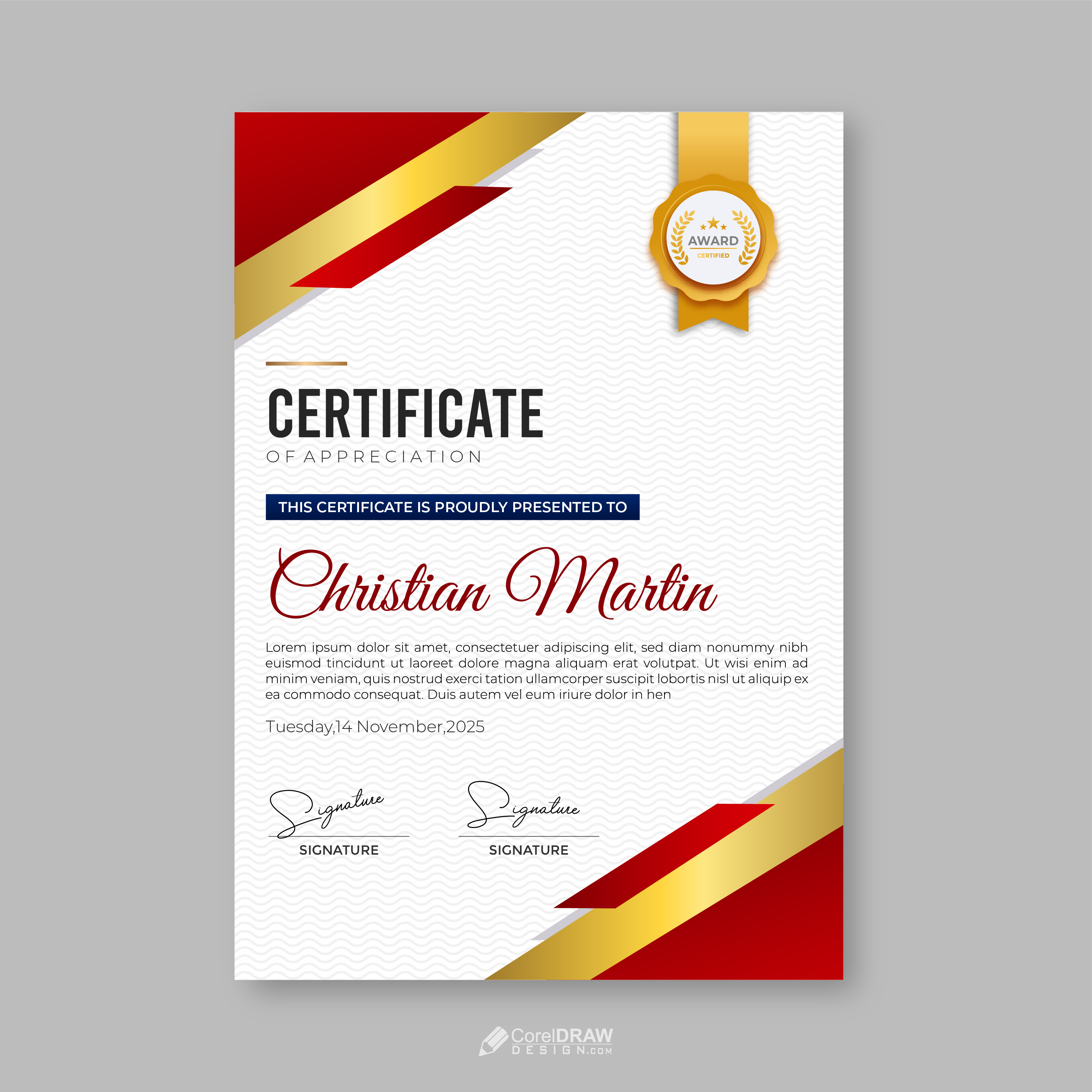 Detail Template Certificate Cdr Nomer 23