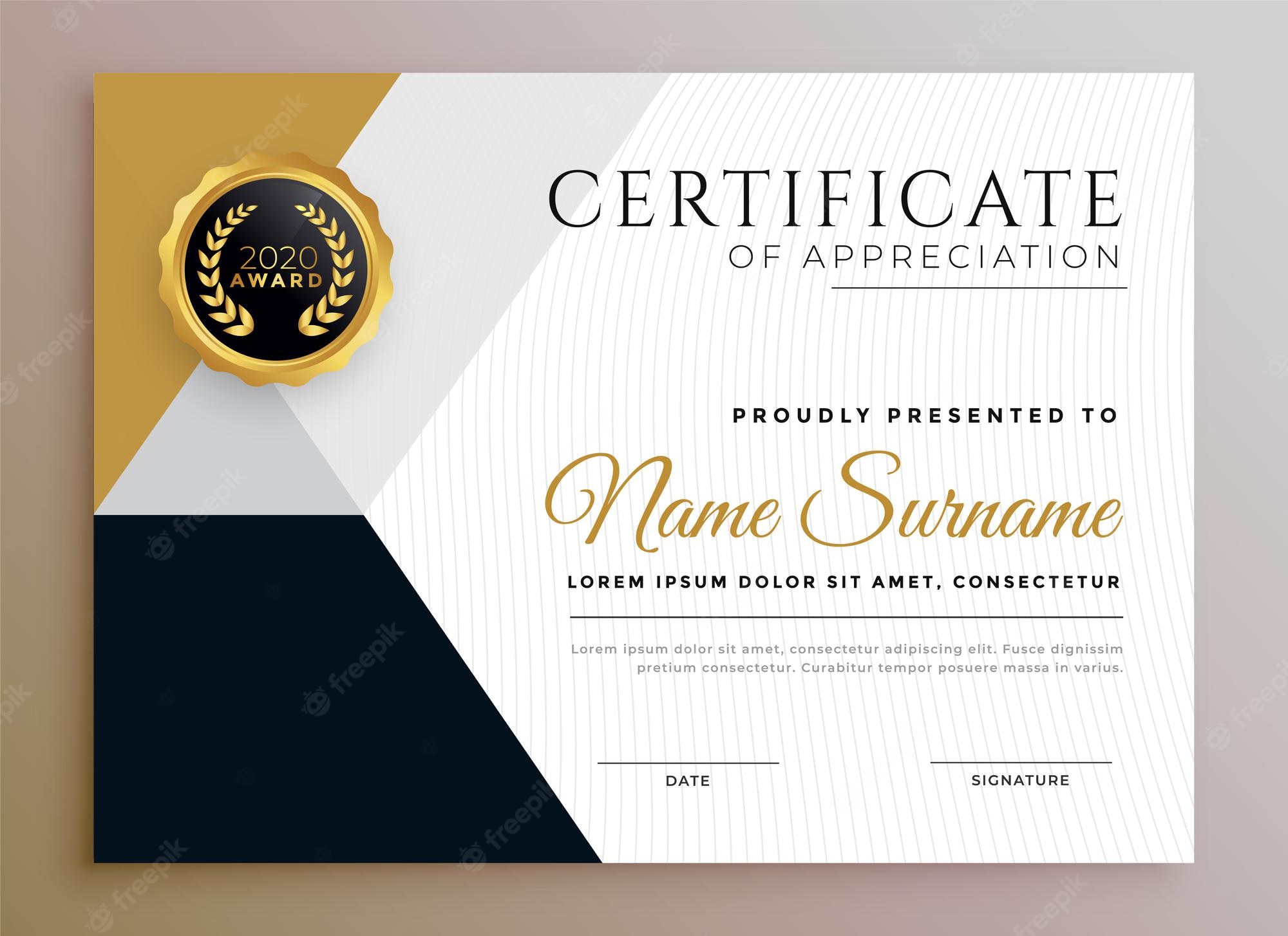 Detail Template Certificate Vector Nomer 4