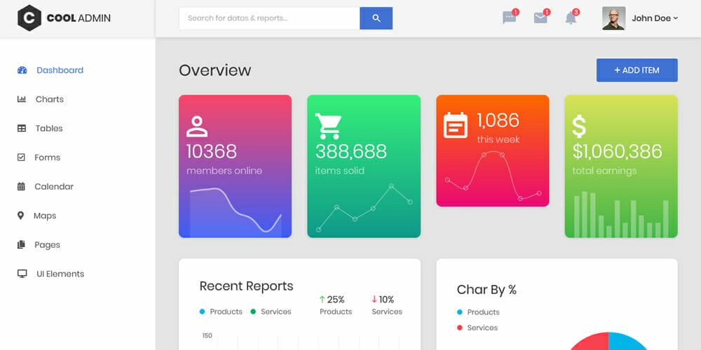 Detail Template Cool Admin Nomer 14