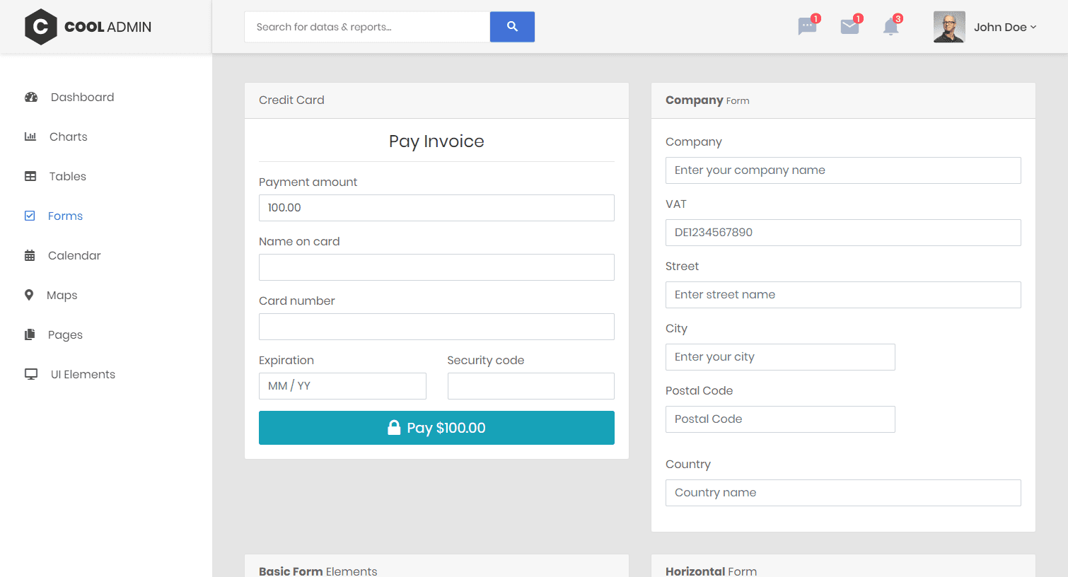 Detail Template Cool Admin Nomer 52