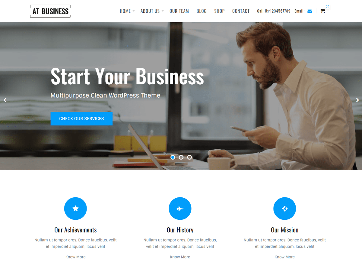 Detail Template Corporate Wordpress Nomer 4