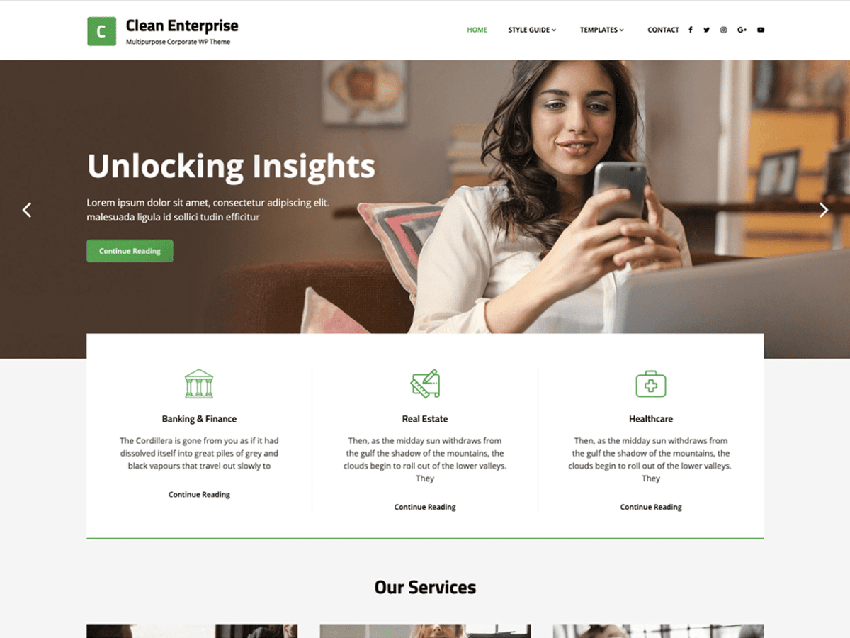 Detail Template Corporate Wordpress Nomer 34