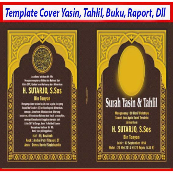 Detail Template Cover Buku Yasin Nomer 22