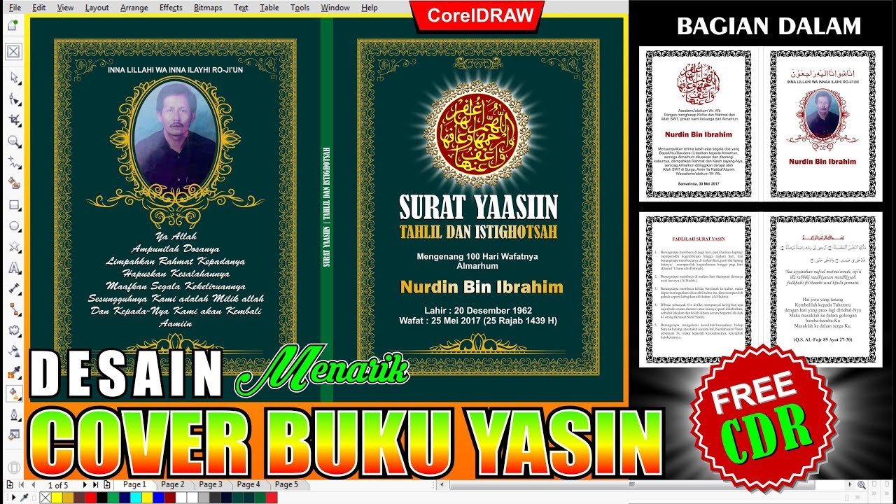 Detail Template Cover Buku Yasin Nomer 42