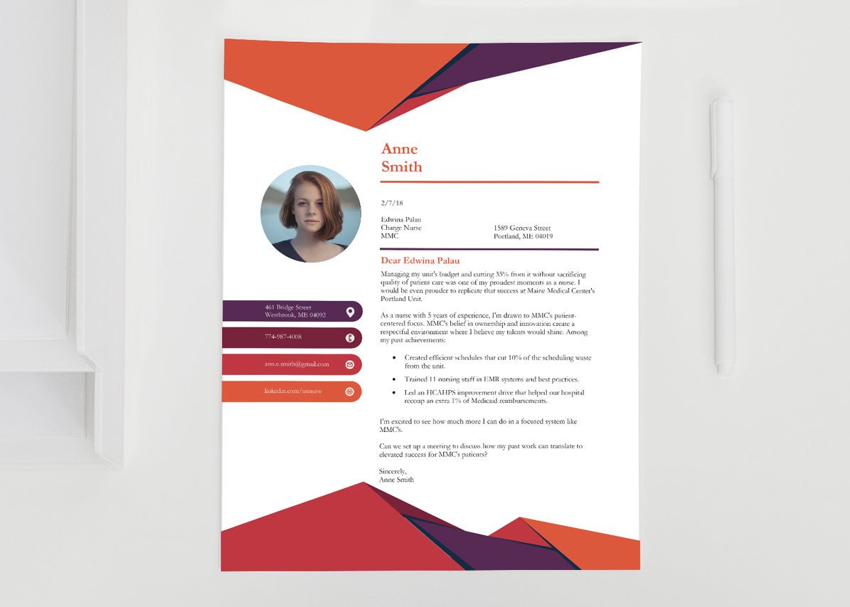 Detail Template Cover Letter Design Nomer 11