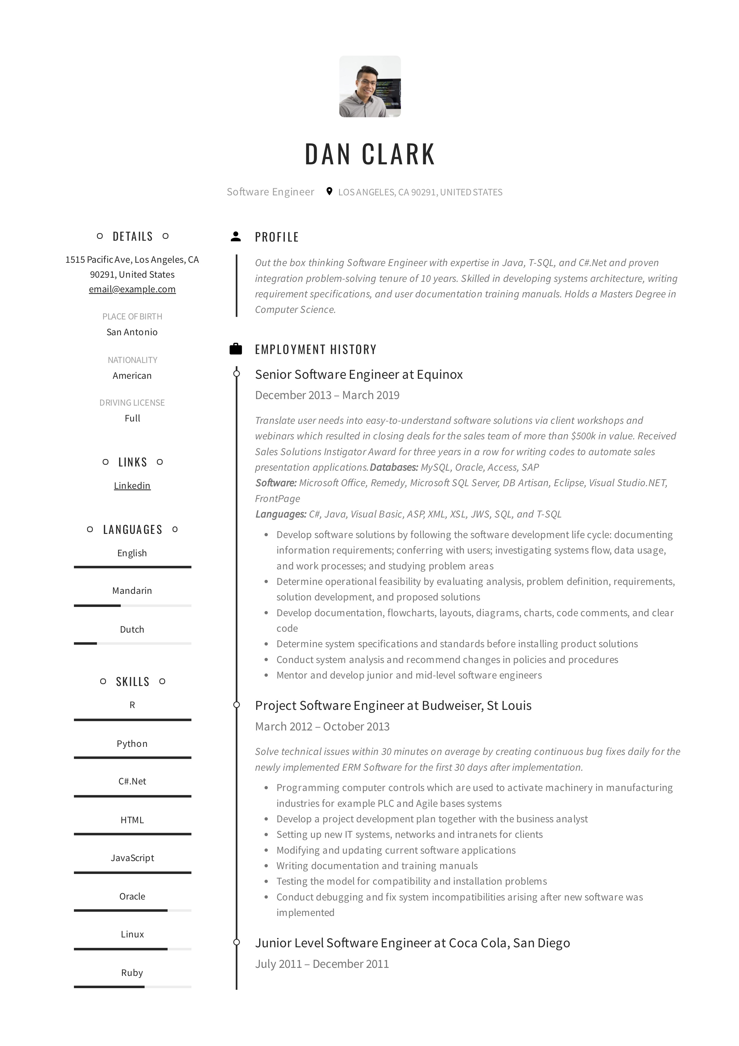 Detail Template Cv 2020 Nomer 31