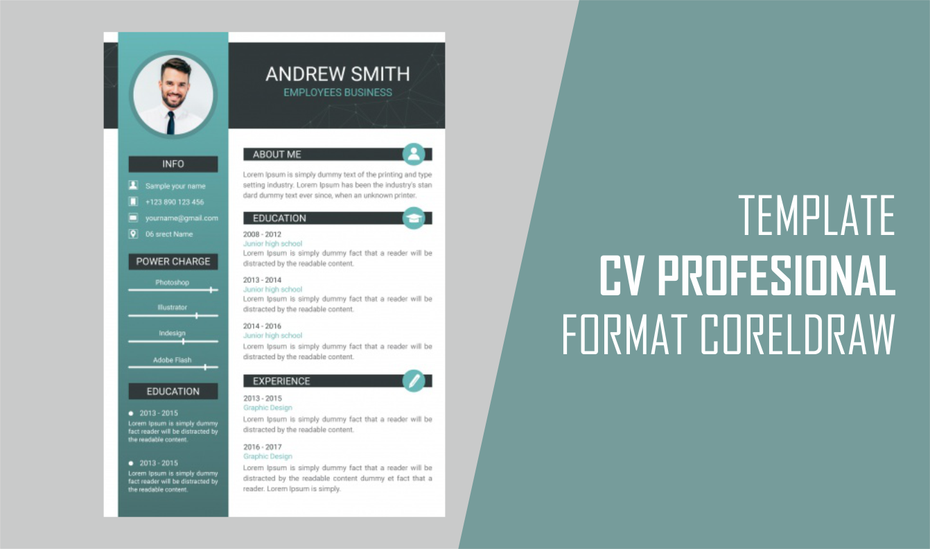 Detail Template Cv Cdr Nomer 12