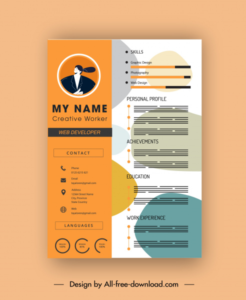 Detail Template Cv Cdr Nomer 22