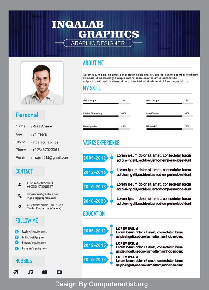 Detail Template Cv Cdr Nomer 24