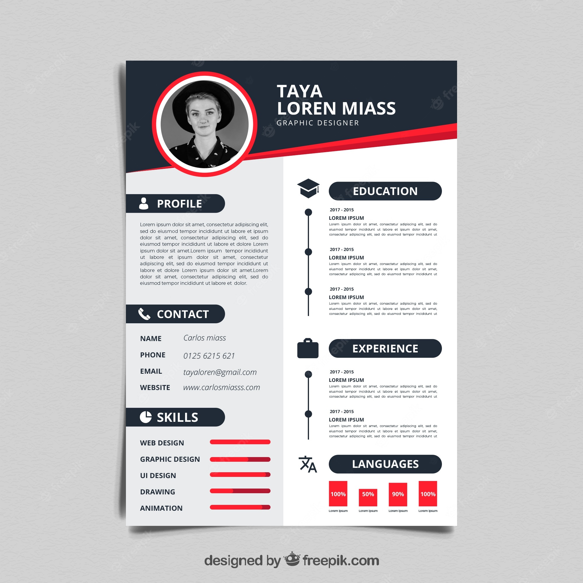 Detail Template Cv Cdr Nomer 10