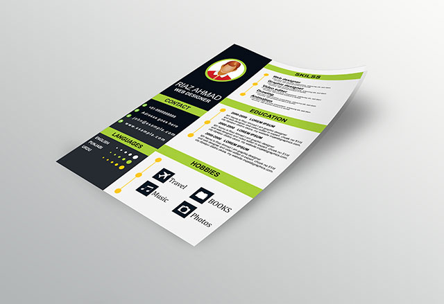 Detail Template Cv Corel Nomer 14