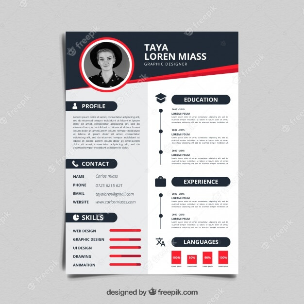 Detail Template Cv Corel Nomer 46