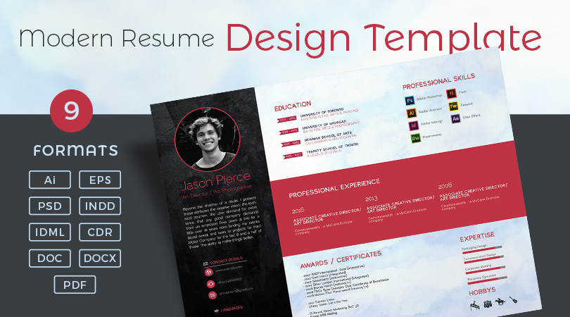 Detail Template Cv Corel Nomer 49