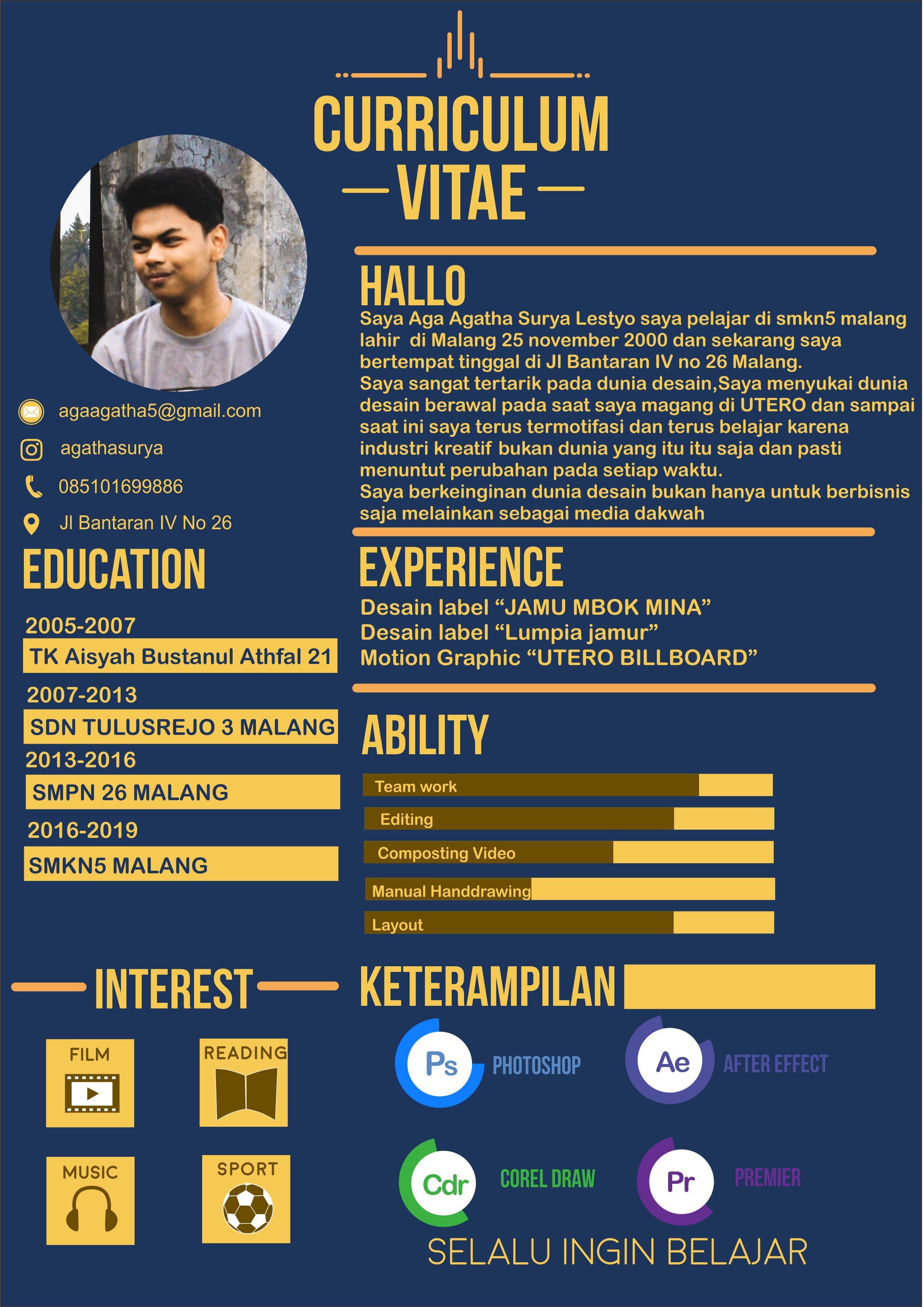 Detail Template Cv Corel Nomer 52