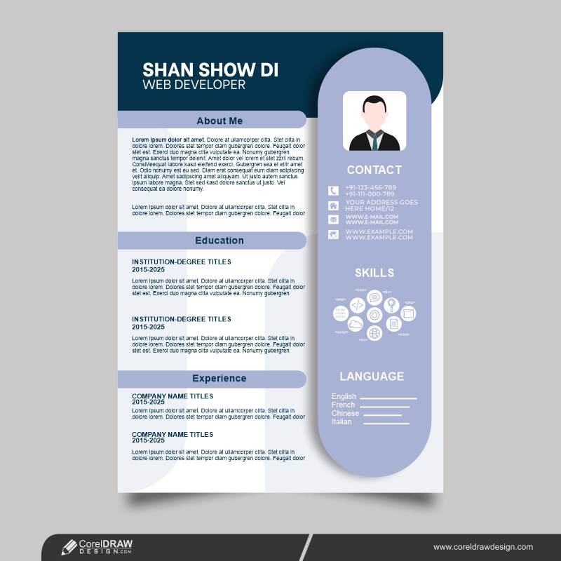 Template Cv Coreldraw - KibrisPDR