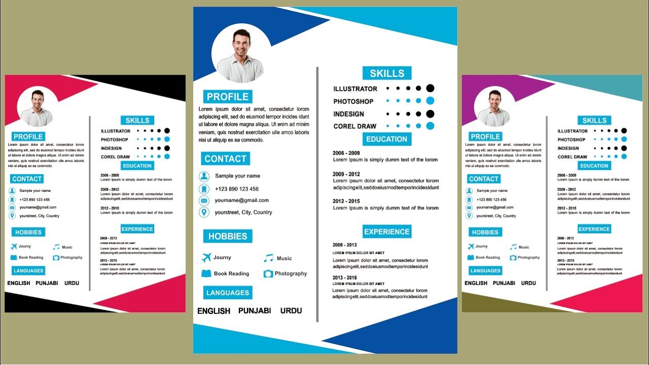 Detail Template Cv Coreldraw Nomer 15