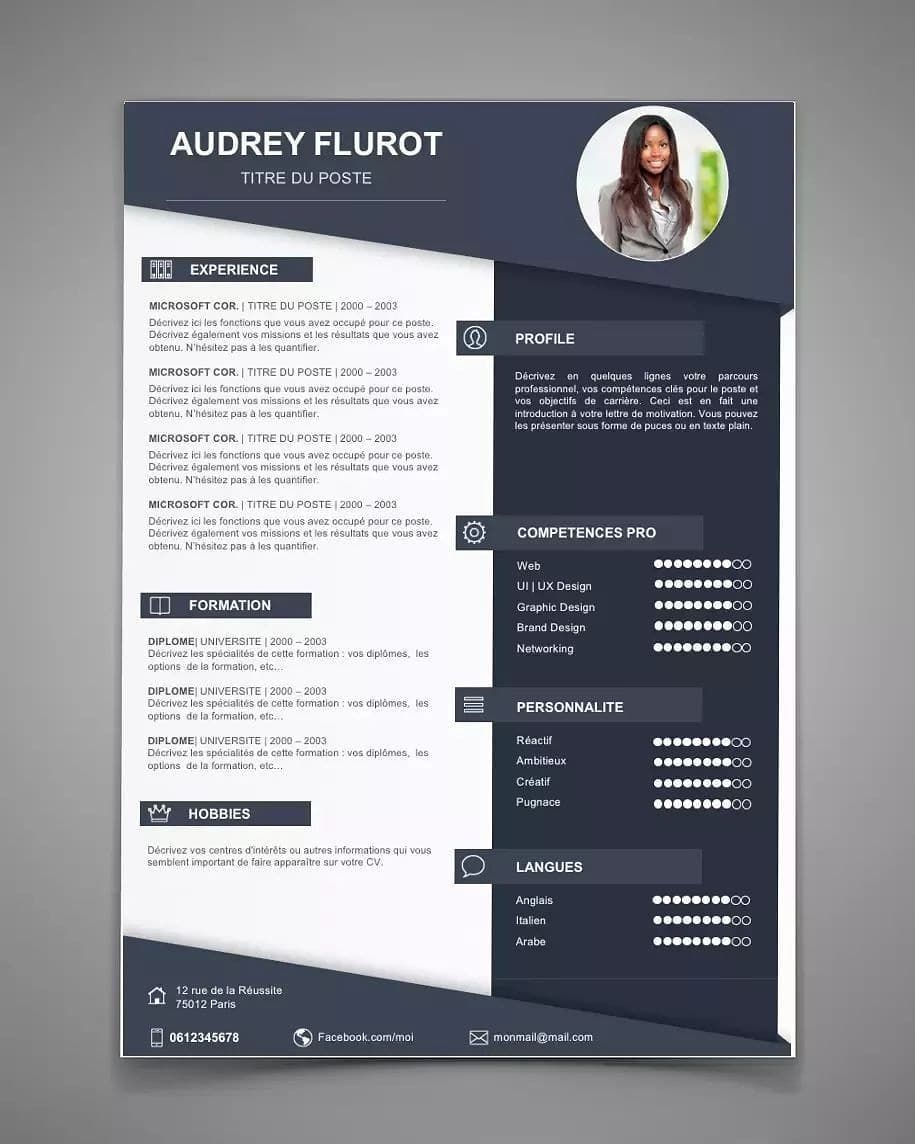 Detail Template Cv Coreldraw Nomer 17