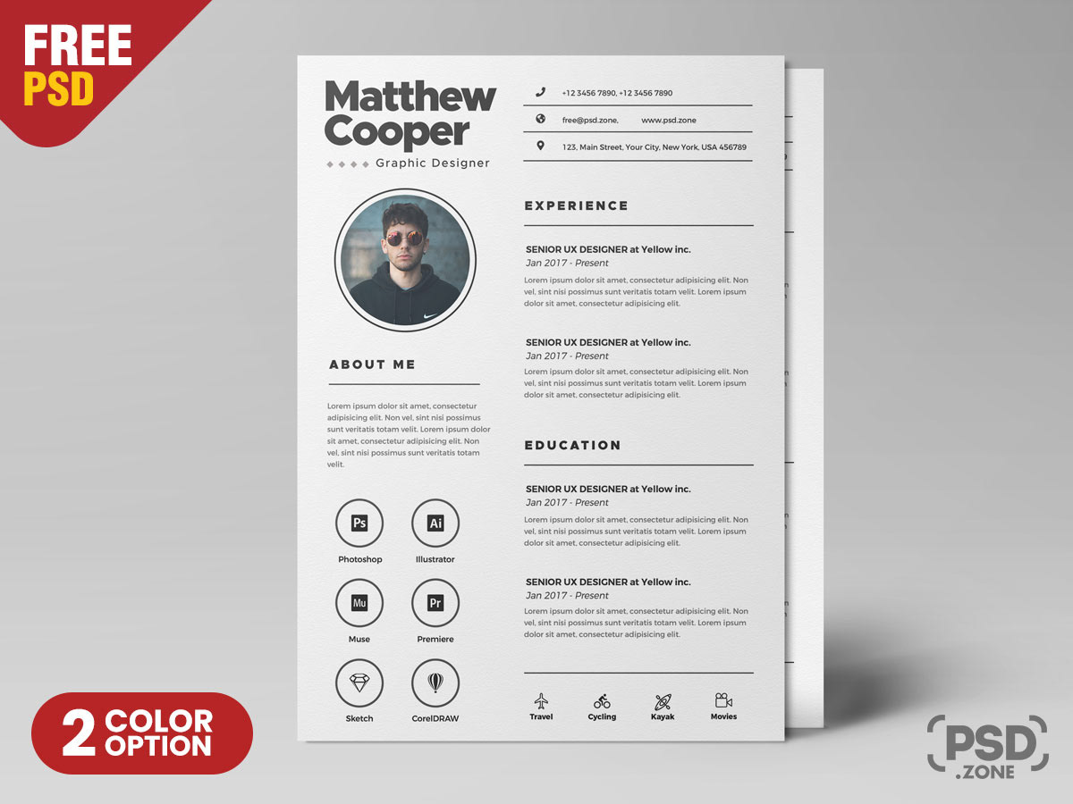 Detail Template Cv Coreldraw Nomer 20