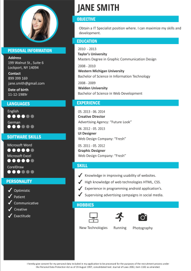 Detail Template Cv Coreldraw Nomer 29