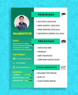 Detail Template Cv Coreldraw Nomer 33