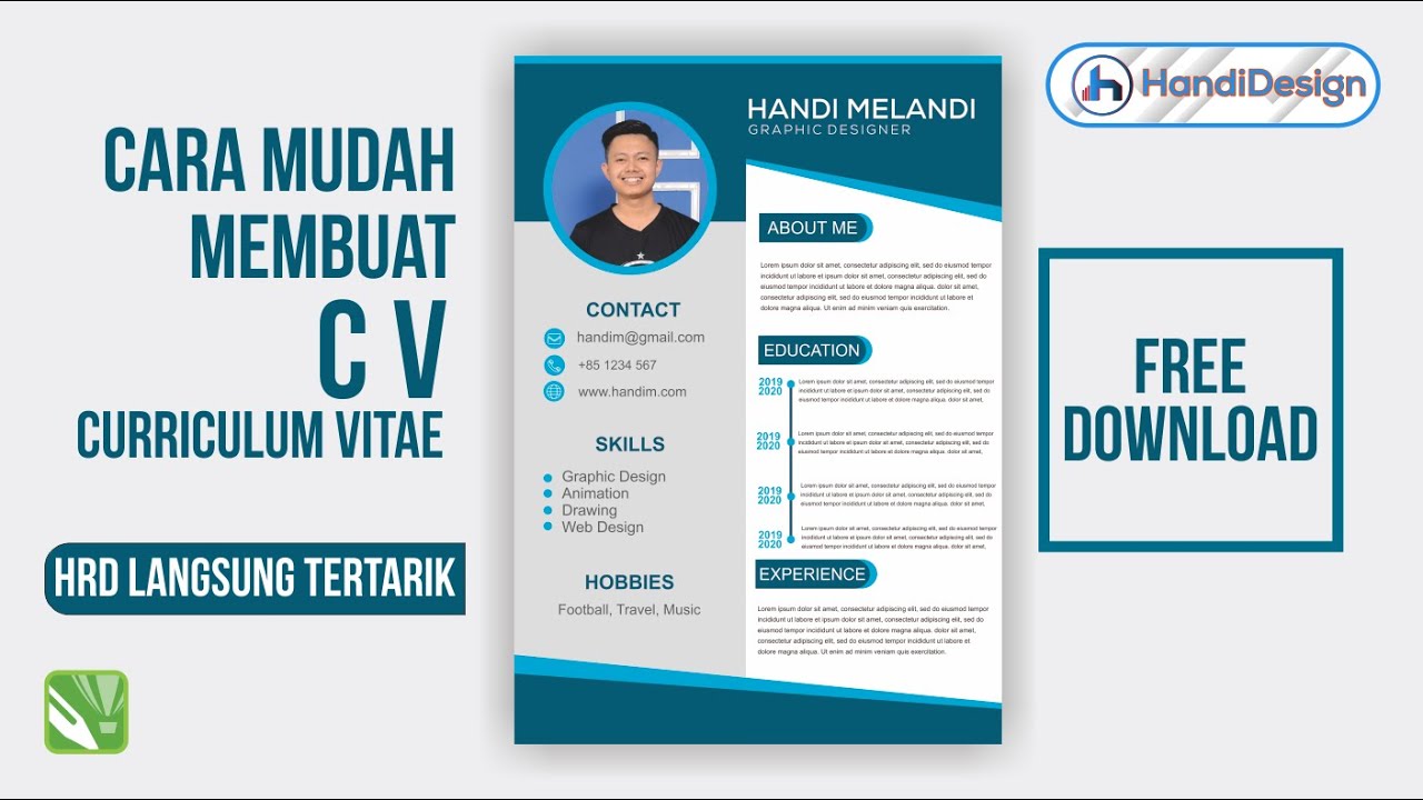 Detail Template Cv Coreldraw Nomer 8