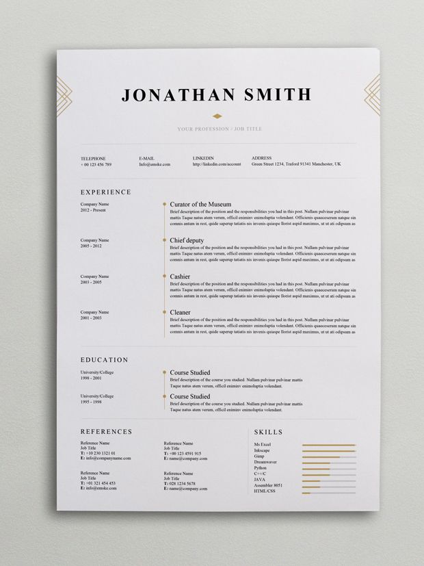 Template Cv Elegant - KibrisPDR
