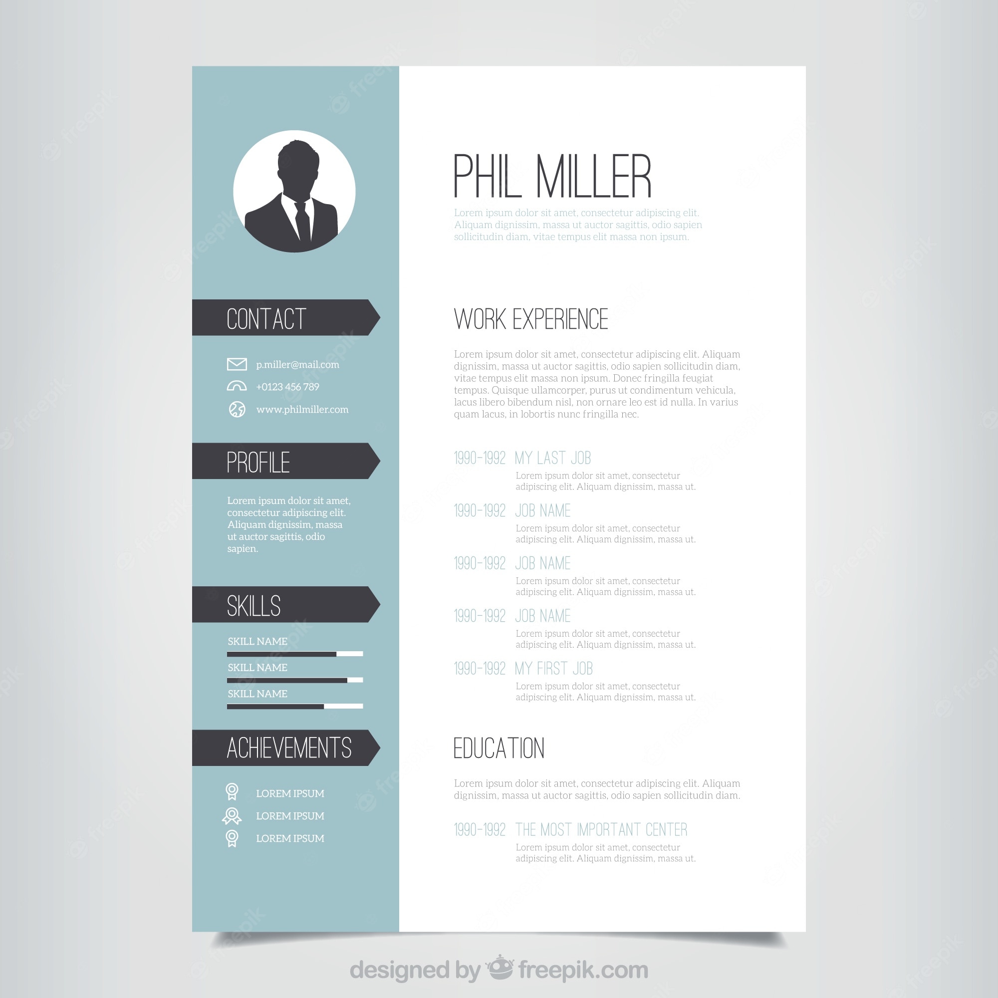 Detail Template Cv Elegant Nomer 2