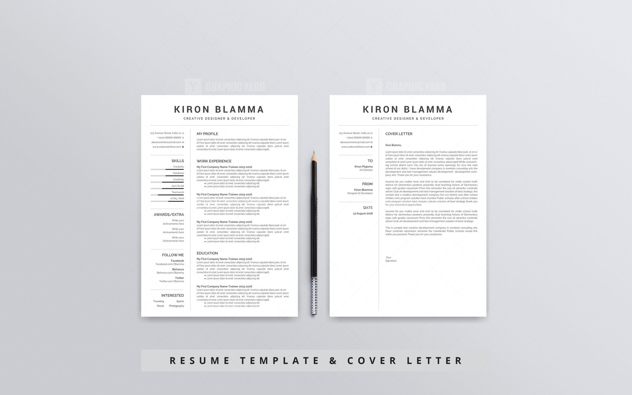 Detail Template Cv Elegant Nomer 13