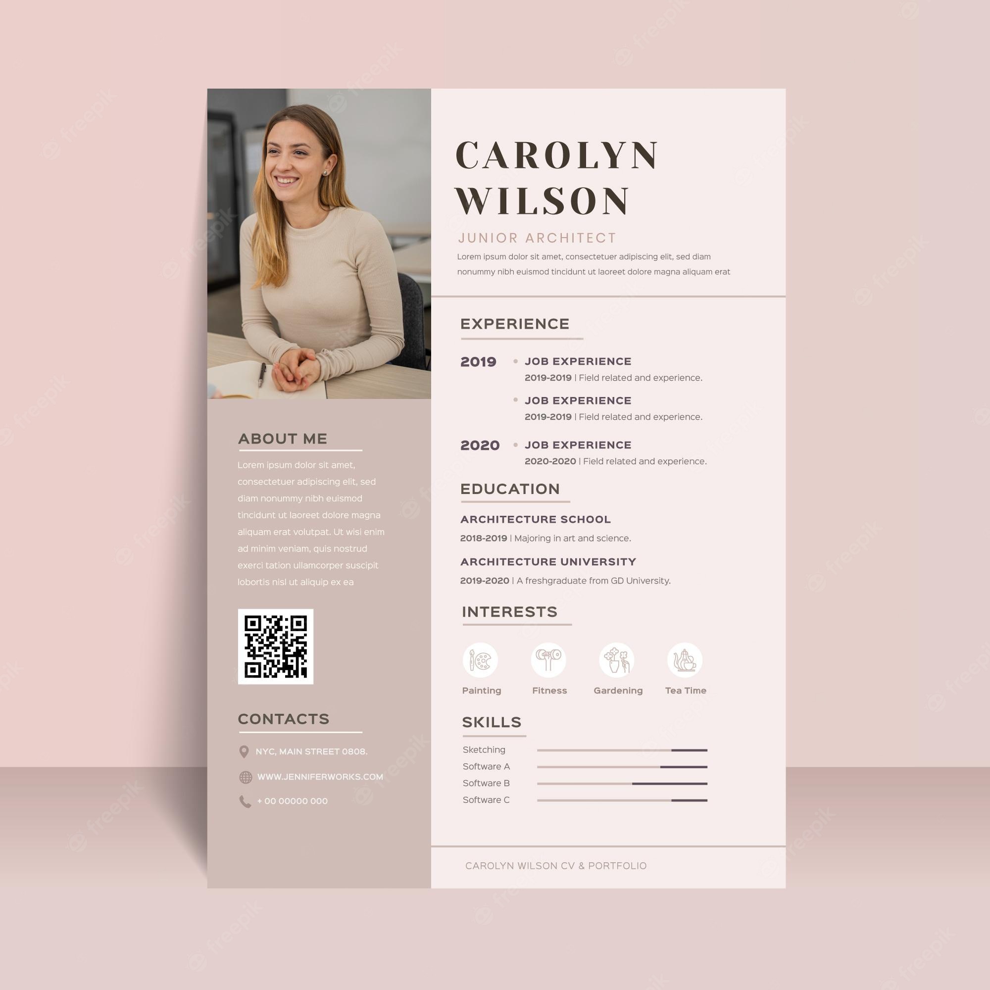 Detail Template Cv Elegant Nomer 18