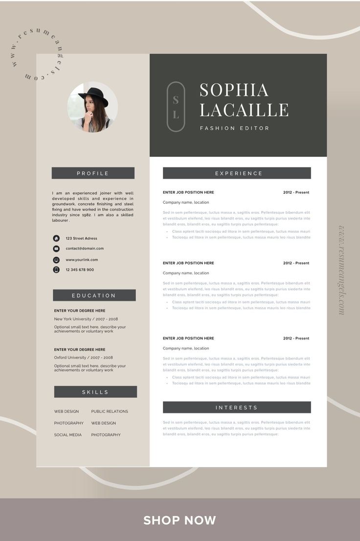 Detail Template Cv Elegant Nomer 3
