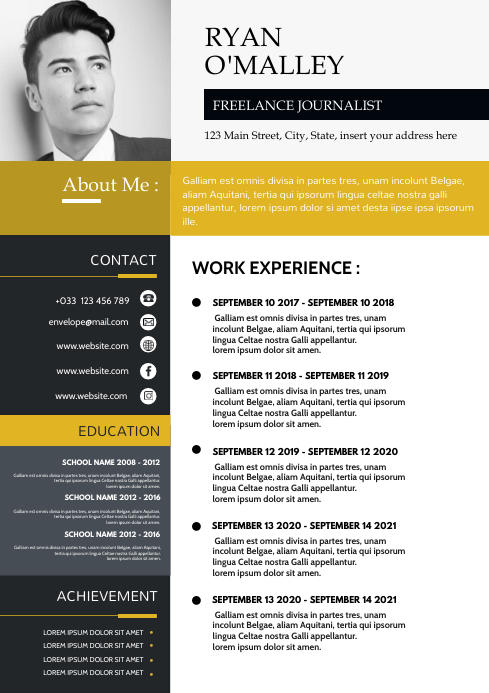 Detail Template Cv Elegant Nomer 27