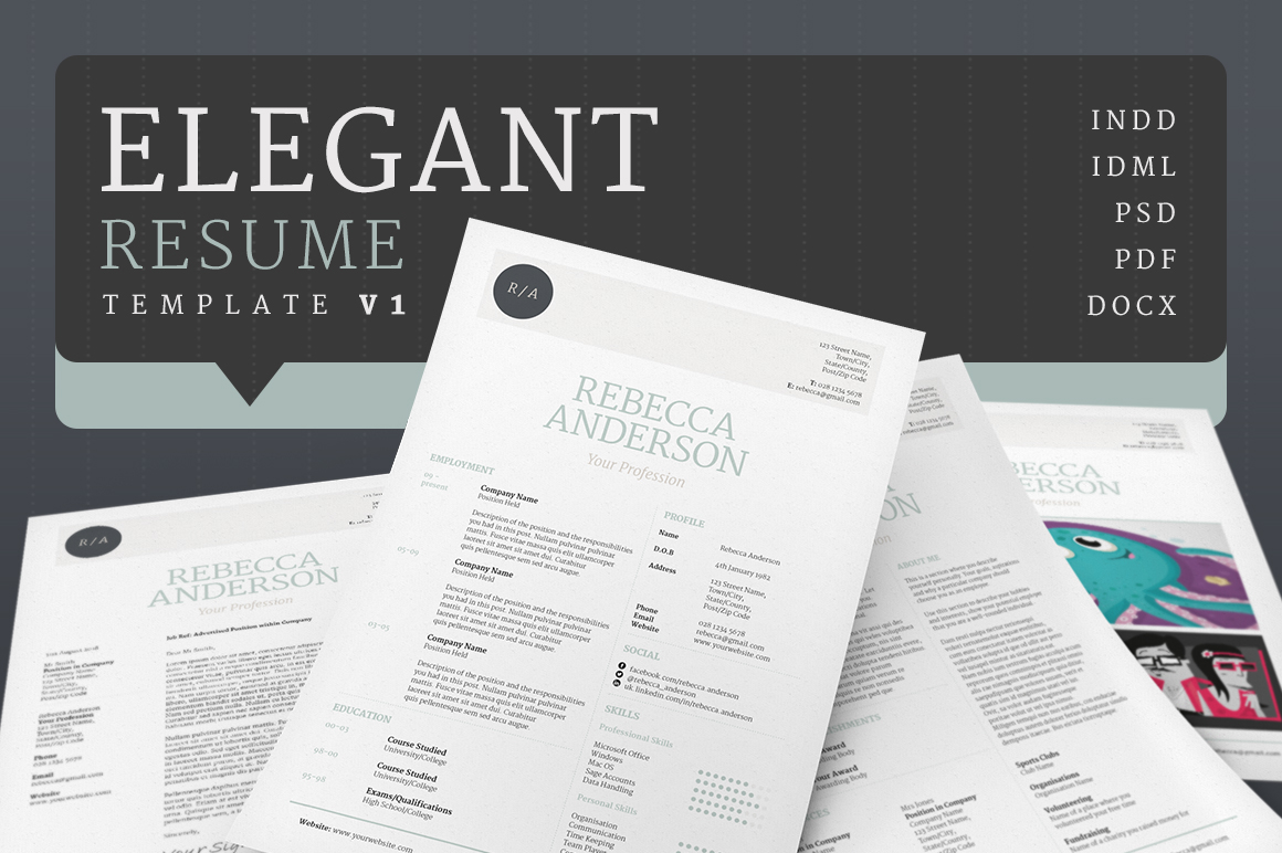 Detail Template Cv Elegant Nomer 28