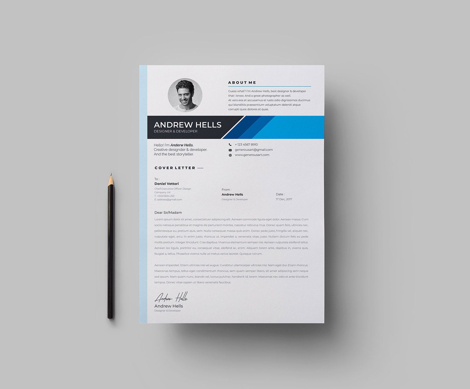 Detail Template Cv Elegant Nomer 4