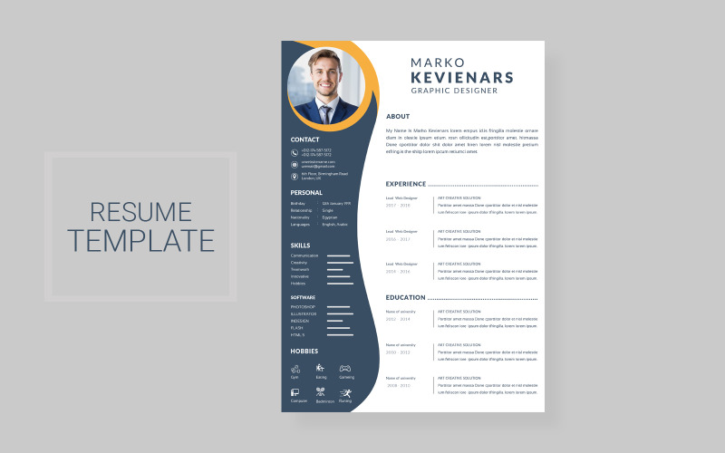 Detail Template Cv Elegant Nomer 30