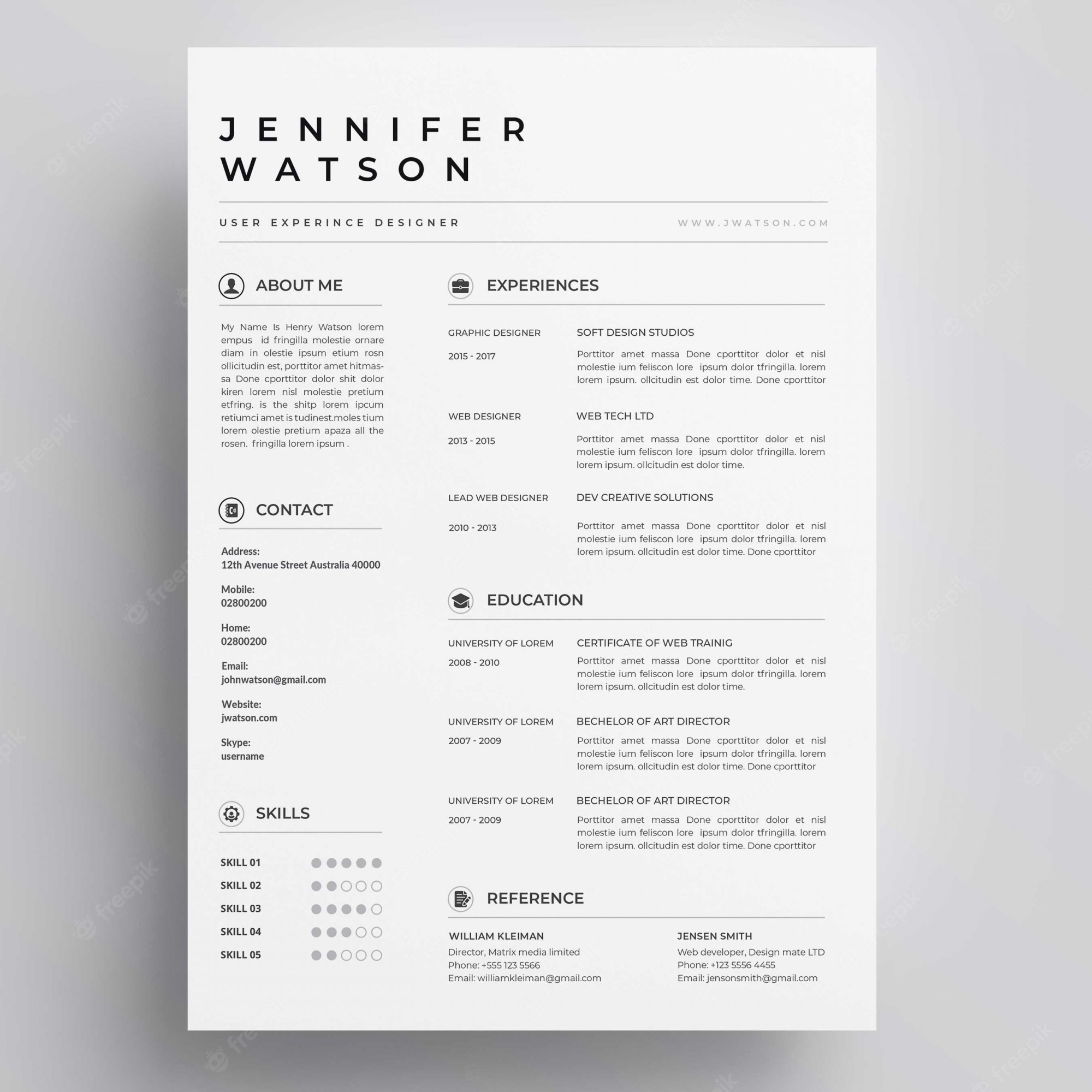 Detail Template Cv Elegant Nomer 33