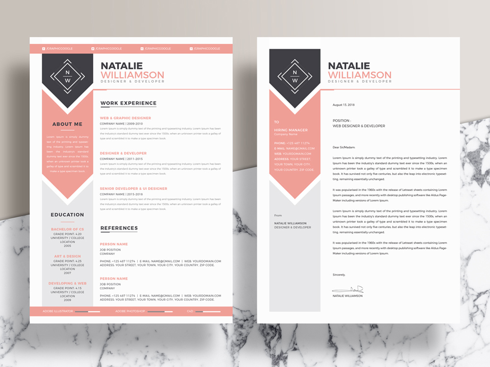 Detail Template Cv Elegant Nomer 38