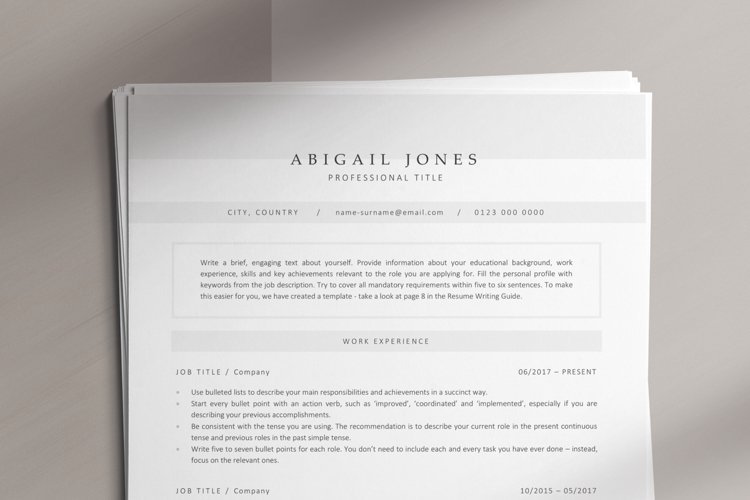 Detail Template Cv Elegant Nomer 39