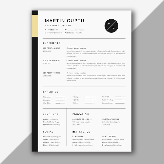 Detail Template Cv Elegant Nomer 41