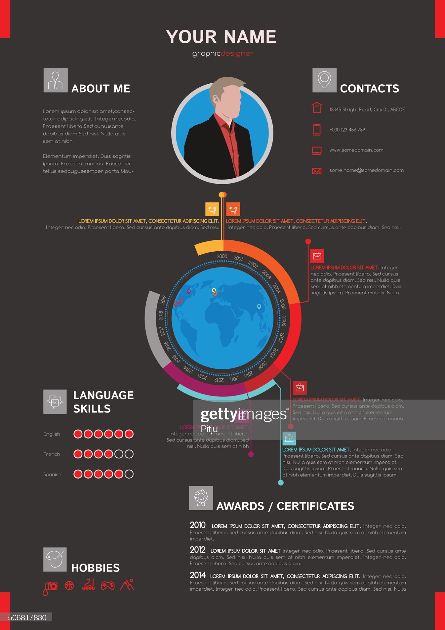 Detail Template Cv Elegant Nomer 42