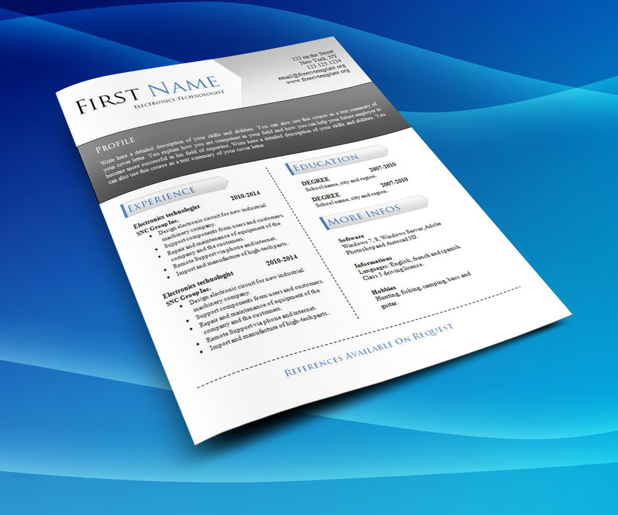 Detail Template Cv Elegant Nomer 51