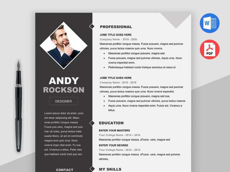 Detail Template Cv Elegant Nomer 52