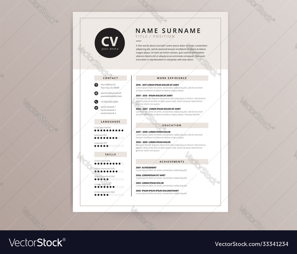 Detail Template Cv Elegant Nomer 7