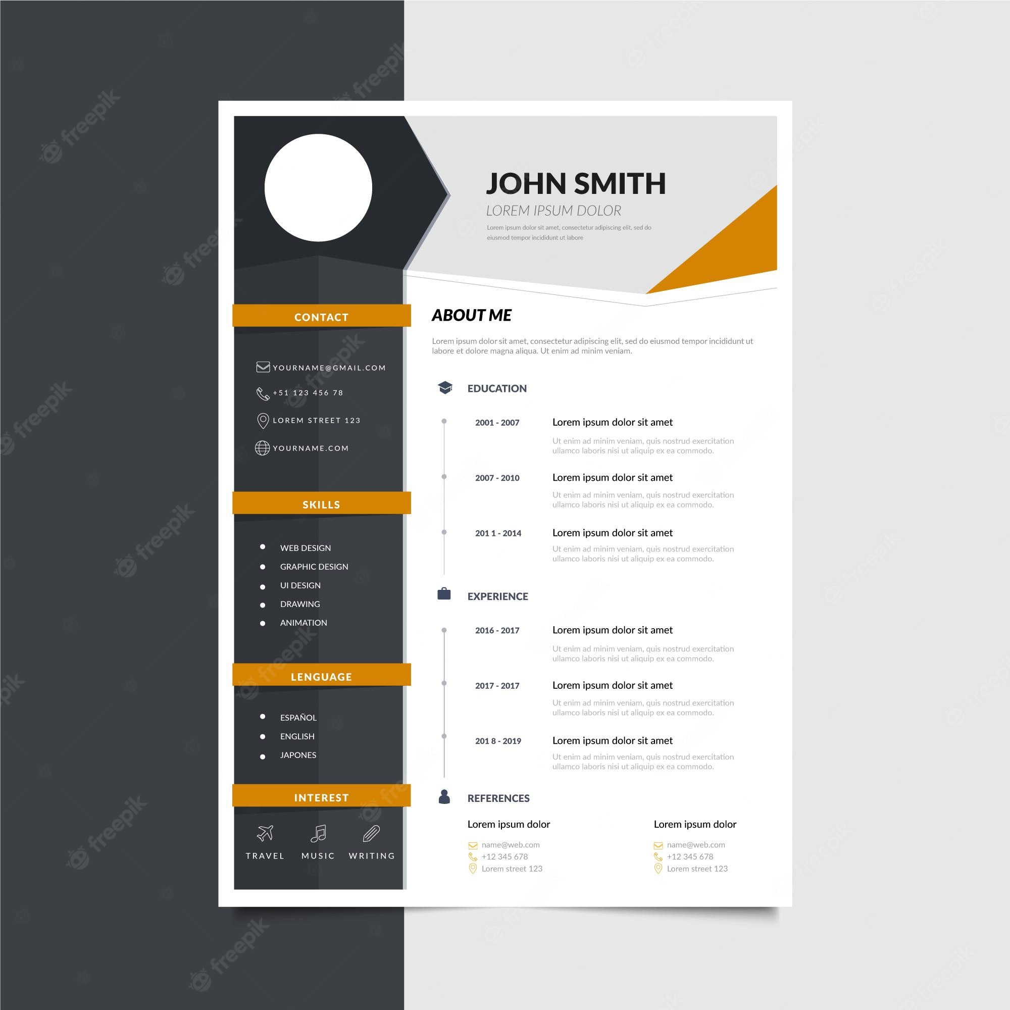 Detail Template Cv Format Cdr Nomer 14